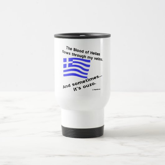 Blut von Hellas fliegt durch Venen, manchmal Ouzo Reisebecher (Mittel)
