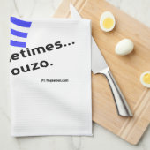 Blut von Hellas & Ouzo Geschirrtuch (Viertel Falte)