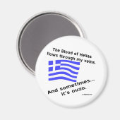 Blut von Hellas & Ouzo Magnet (Vorderseite/Rückseite)