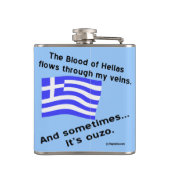 Blut von Hellas und Ouzo Flachmann (Rückseite)