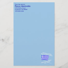 Blut von Hellas und Ouzo Personalisiert Briefpapier