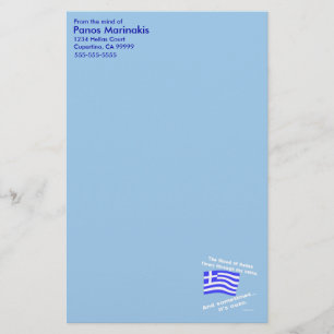 Blut von Hellas und Ouzo Personalisiert Briefpapier