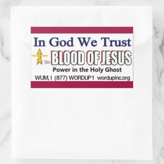 Blut von Jesus Sticker (Tasche)
