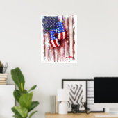Blut, Weiß und Blau (amerikanische Boxtradition) Poster (Heimbüro)
