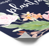 Blut, wo Sie gepflanzt sind | BlumenTypografie Poster (Ecke)