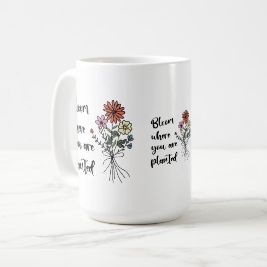 Blut, wo Sie gepflanzt sind Kaffeetasse (Vorderseite Links)