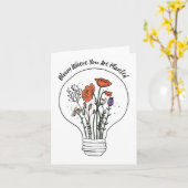 Blut, wo Sie gepflanzt werden _ Motivierend Wildfl Karte (Gelbe Blume)