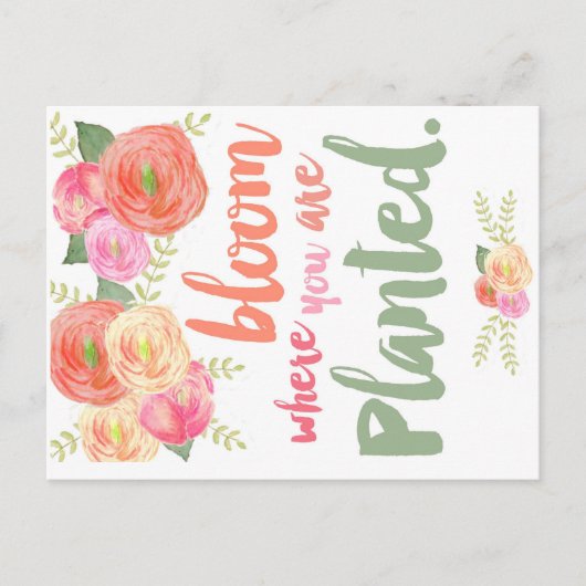 Blut, wo Sie gepflanzt werden Postkarte (Vorderseite)