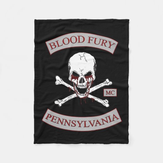 Blut-Wut Lux-Decke Fleecedecke (Vorderseite)