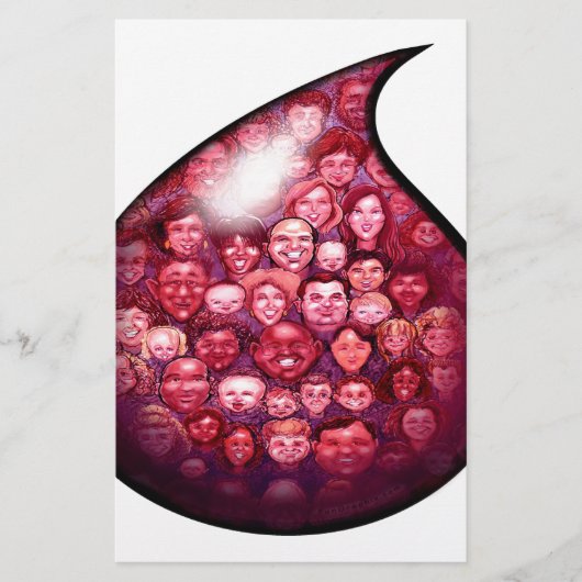 Blutabfall Briefpapier (Vorderseite)