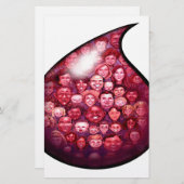 Blutabfall Briefpapier (Vorne/Hinten)