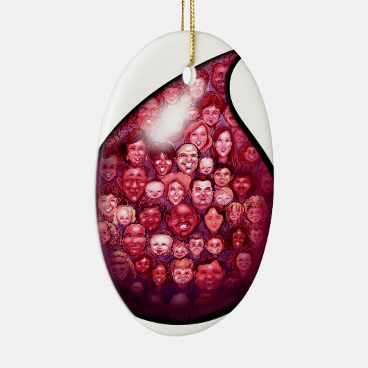 Blutabfall Keramik Ornament (Rechts)