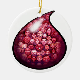 Blutabfall Keramik Ornament