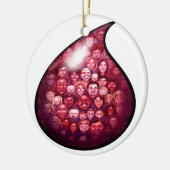 Blutabfall Keramik Ornament (Links)