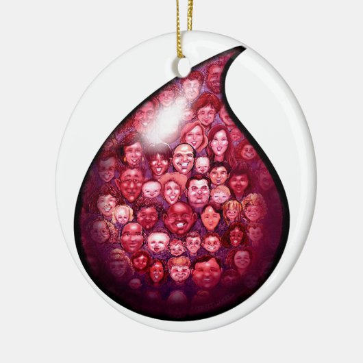 Blutabfall Keramik Ornament (Links)