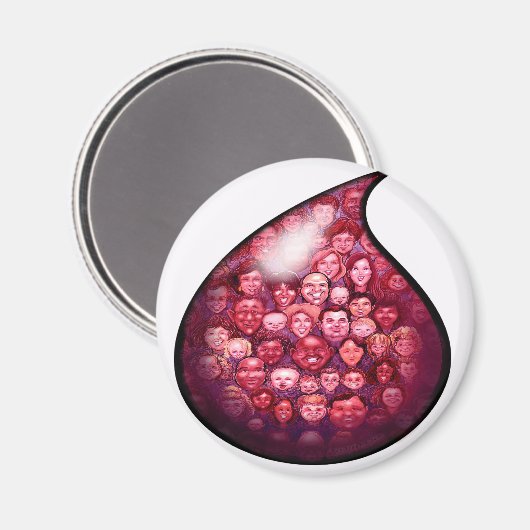 Blutabfall Magnet (Vorderseite/Rückseite)