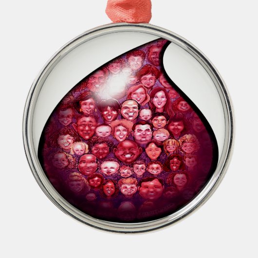 Blutabfall Ornament Aus Metall (Vorne)