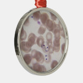 Blutabstrich der Malaria (Plasmodium) Ornament Aus Metall (Rechts)
