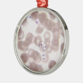 Blutabstrich der Malaria (Plasmodium) Ornament Aus Metall (Links)