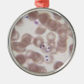 Blutabstrich der Malaria (Plasmodium) Ornament Aus Metall (Vorne)