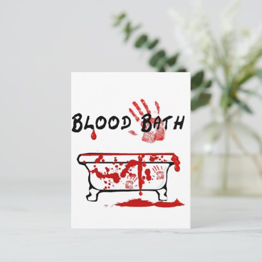 Blutbad Postkarte (Stehend Vorderseite)