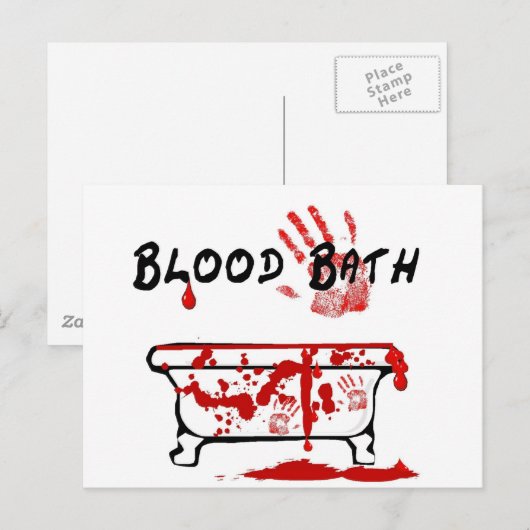 Blutbad Postkarte (Vorne/Hinten)