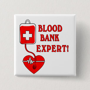BLUTBANK-EXPERTE BUTTON