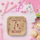 Blutbespritztes Frohes Halloween Pappteller (Party)