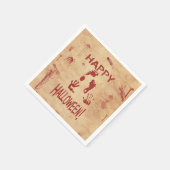 Blutbespritztes Frohes Halloween Serviette (Ecke)