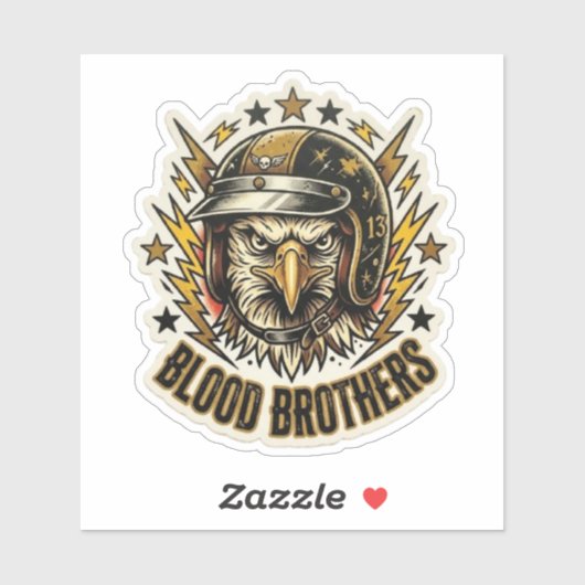 Blutbrüder Biker Adler Helm Aufkleber (Blatt)