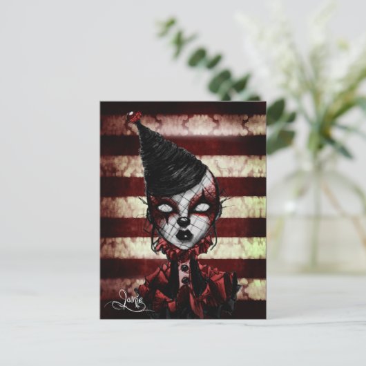 Blutclown Postkarte (Stehend Vorderseite)
