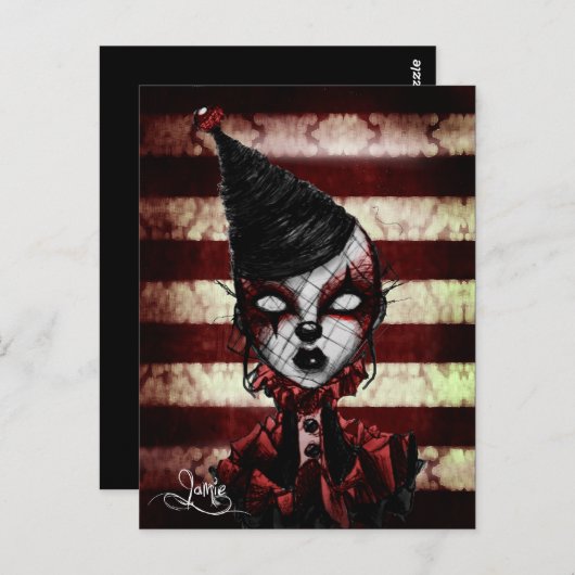 Blutclown Postkarte (Vorne/Hinten)