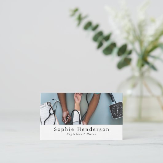 Blutdruck, medizinisch Beruflich, Krankenversicher Visitenkarte (Stehend Vorderseite)