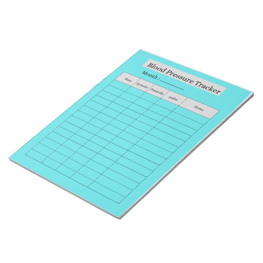 BLUTDRUCK-TRACKER NOTIZBLOCK (angewinkelt)