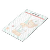 Blutdruckprotokoll der niedlichen Krankenschwester Notizblock (angewinkelt)