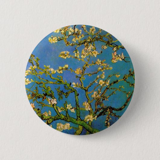 Blüte Almond Tree von Vincent van Gogh Button (Vorderseite)