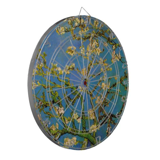 Blüte Almond Tree von Vincent van Gogh Dartscheibe (Vorderseite Links)