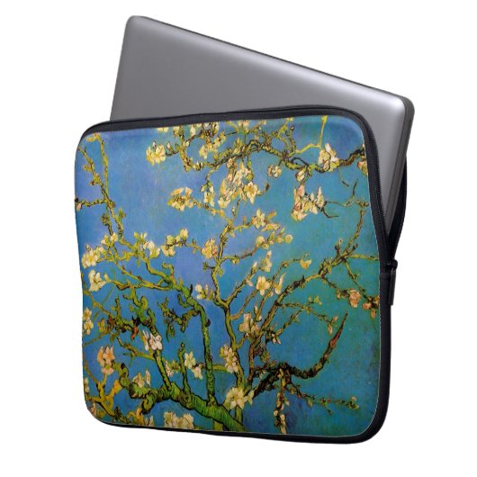 Blüte Almond Tree von Vincent van Gogh Laptopschutzhülle (Vorderseite Links)