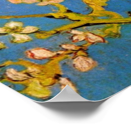 Blüte Almond Tree von Vincent van Gogh Poster (Ecke)
