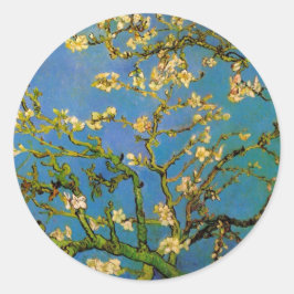Blüte Almond Tree von Vincent van Gogh Runder Aufkleber