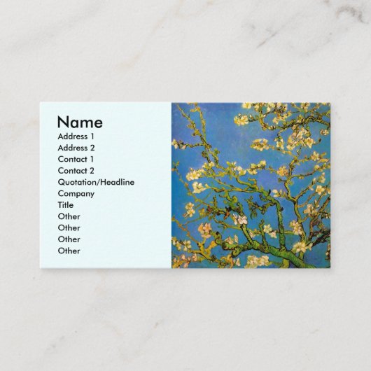 Blüte Almond Tree von Vincent van Gogh Visitenkarte (Vorderseite)