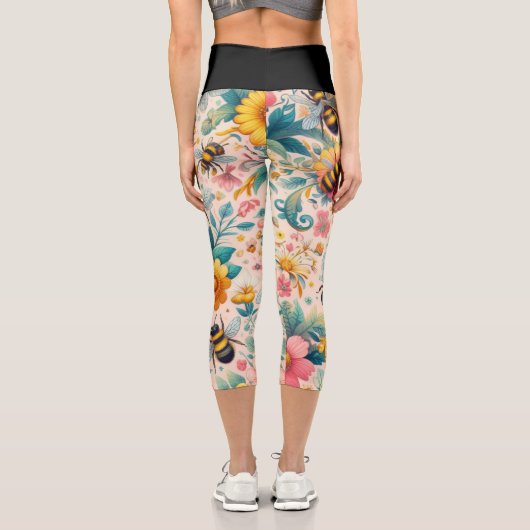 Blüte Capri Leggings (Rückseite)