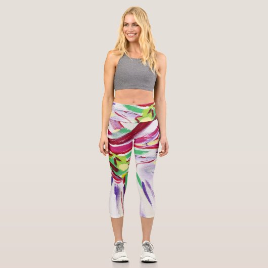 Blüte Capri Leggings (Vorderseite)
