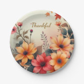 Blüte der Herbstpapierplatte Pappteller (Vorderseite)