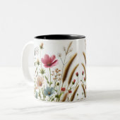 Blüte des Frühlings Blumendesign Tasse des Kaffees (Vorderseite Links)