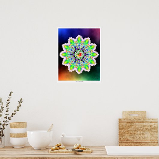 Blüte des Schaffens Poster (Küche)