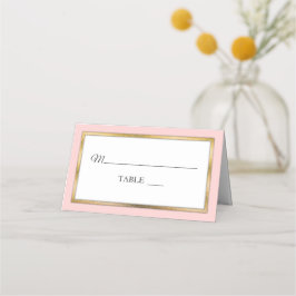 Blüte | Gold | White Simple Elegante Platzkarten