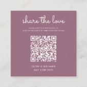 Blüte | Hochzeitsstichtraining Liebe QR Code Begleitkarte (Vorderseite)
