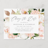 Blüte im Frühjahr ändern das Datum Ankündigungspostkarte (Vorderseite)