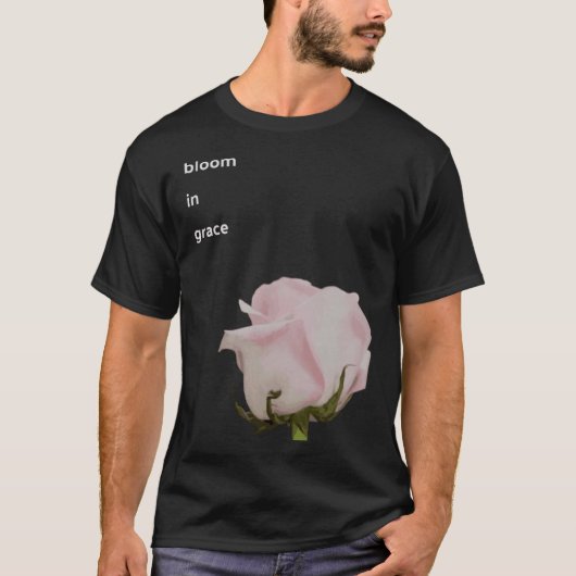 Blüte in Anmut Neuer Beginn optimistischer Power-S T-Shirt (Vorderseite)